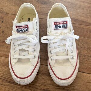 Converse Kids White and Red Sneakers